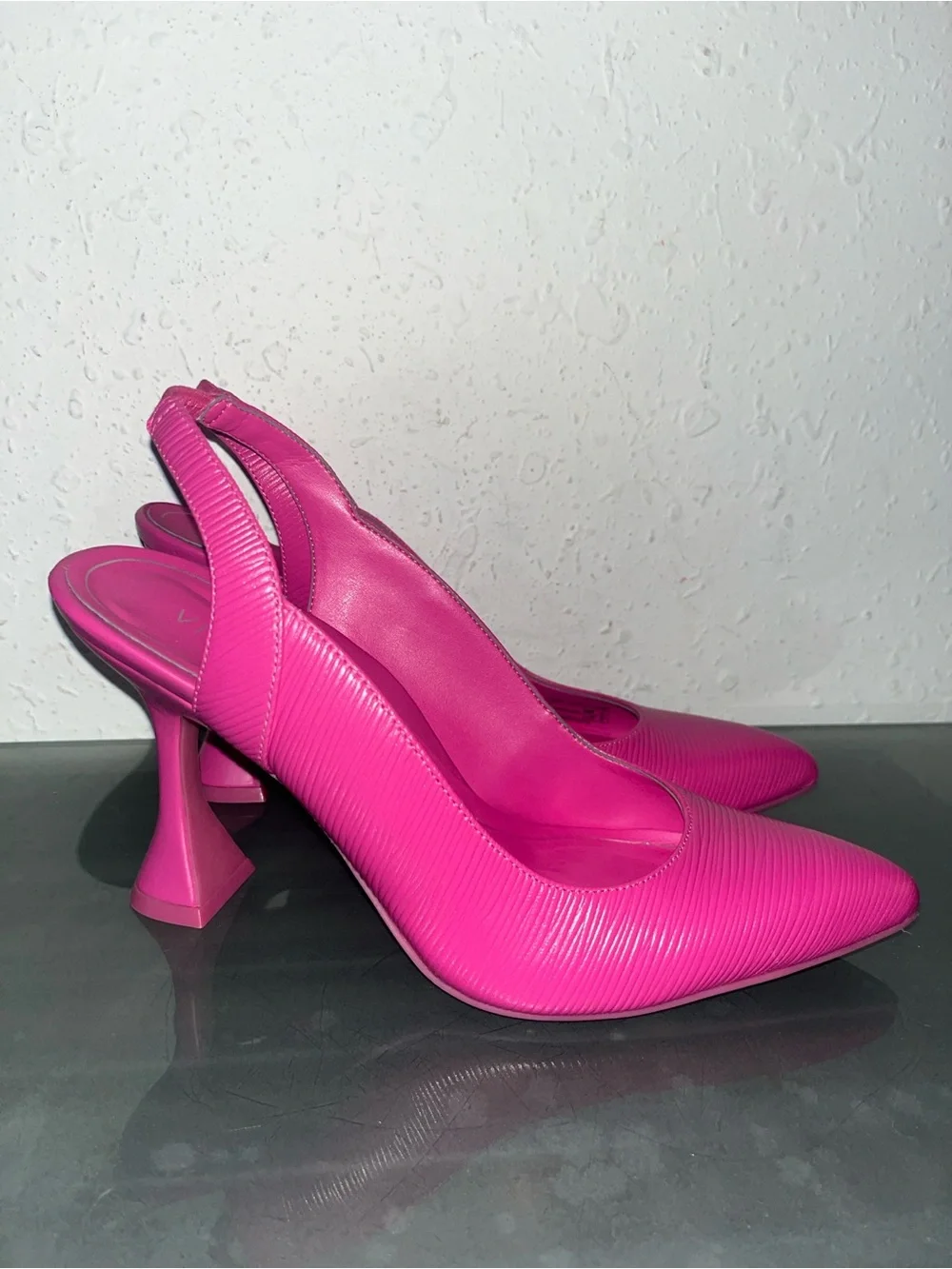 Vionic Comfort Hot Pink Slingback Pointed-Toe square Heels